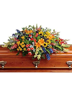 Colorful Reflections Casket Spray