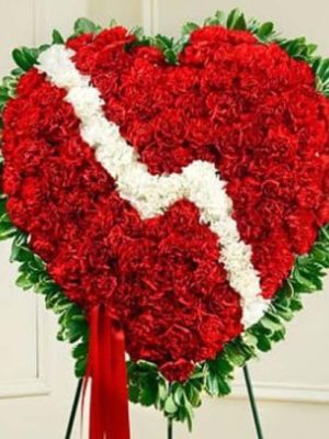 Red & White Standing Healing Heart