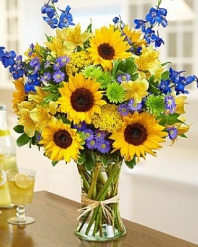<div class="summary entry-summary">
<div class="woocommerce-product-details__short-description">
<p>Send some sunshine with this bouquet full of fresh sunflowers, delphinium, alstroemeria, yarrow, monte casino and more!
</p></div>
</div>